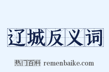 辽城反义词是什么意思的图片